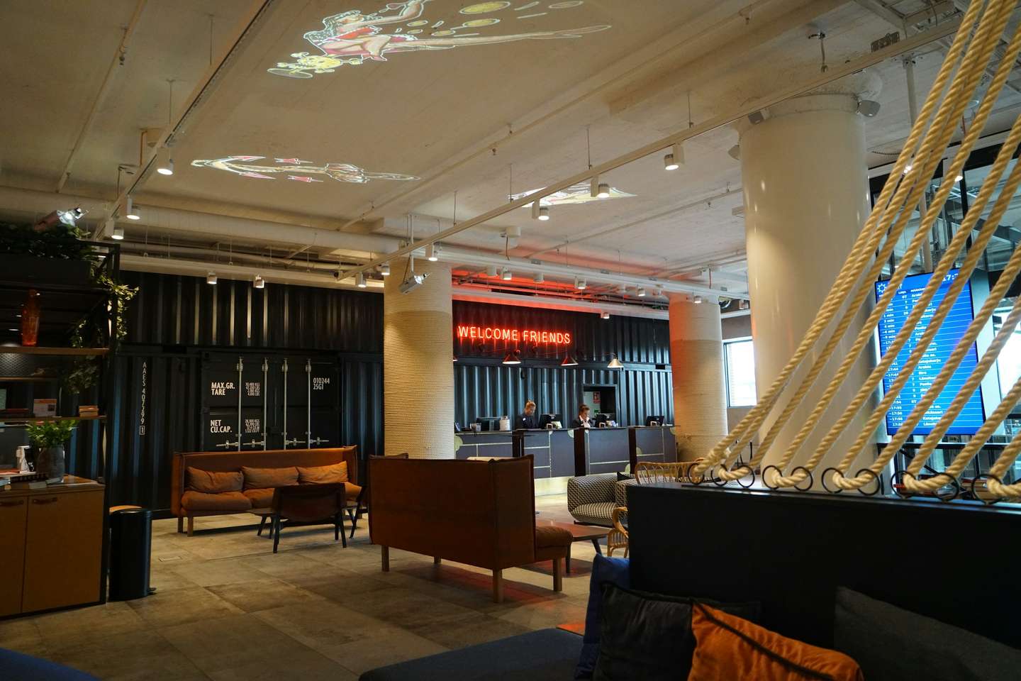 Illustrative photograph of another hotel lobby, not Sheraton Universal